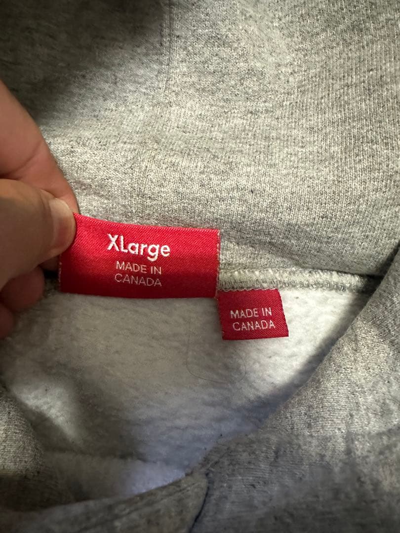 Supreme グレー パーカー Sロゴ