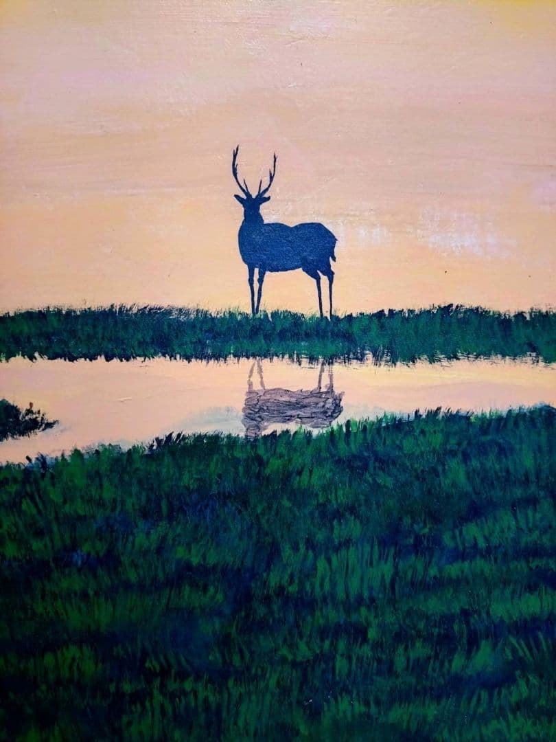 F20号】千住博【曙光】手描き作品/表サイン・共シール/岩彩/油彩/額縁