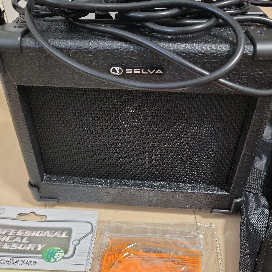 SELVA エレキギター レッド アンプ付き