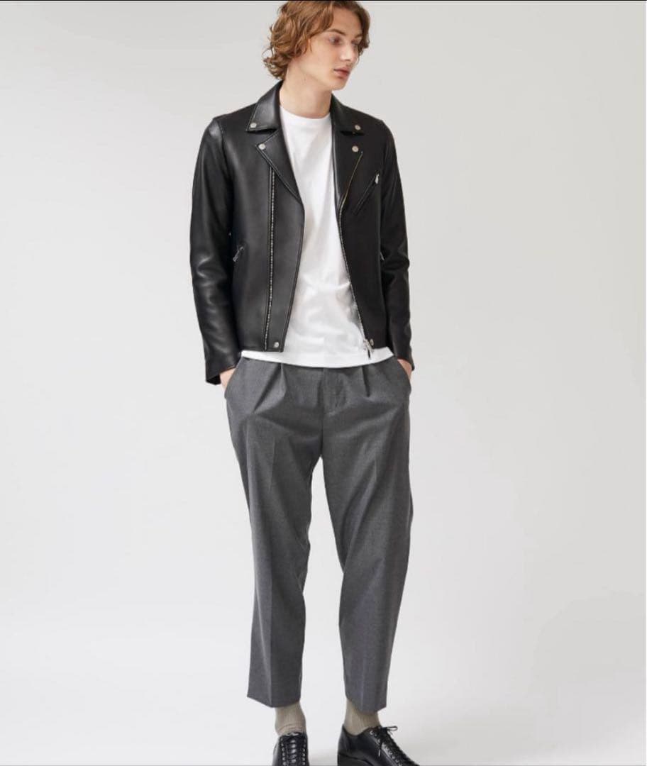 STUDIOUS ラムレザーダブルライダース【定価4万越】 STUDIOUS