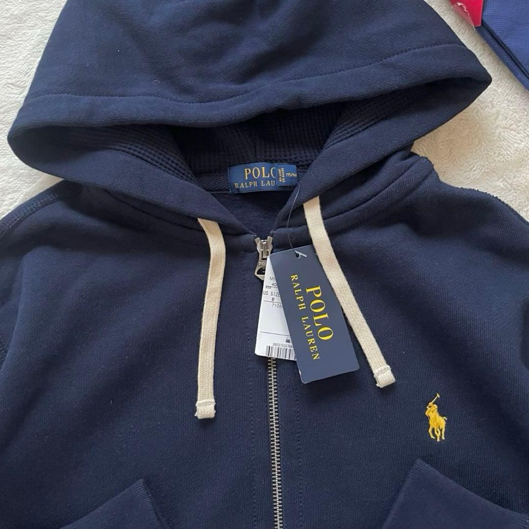 新品タグ付✨ポロラルフローレン　裏起毛スウェットパーカー　ネイビー　M