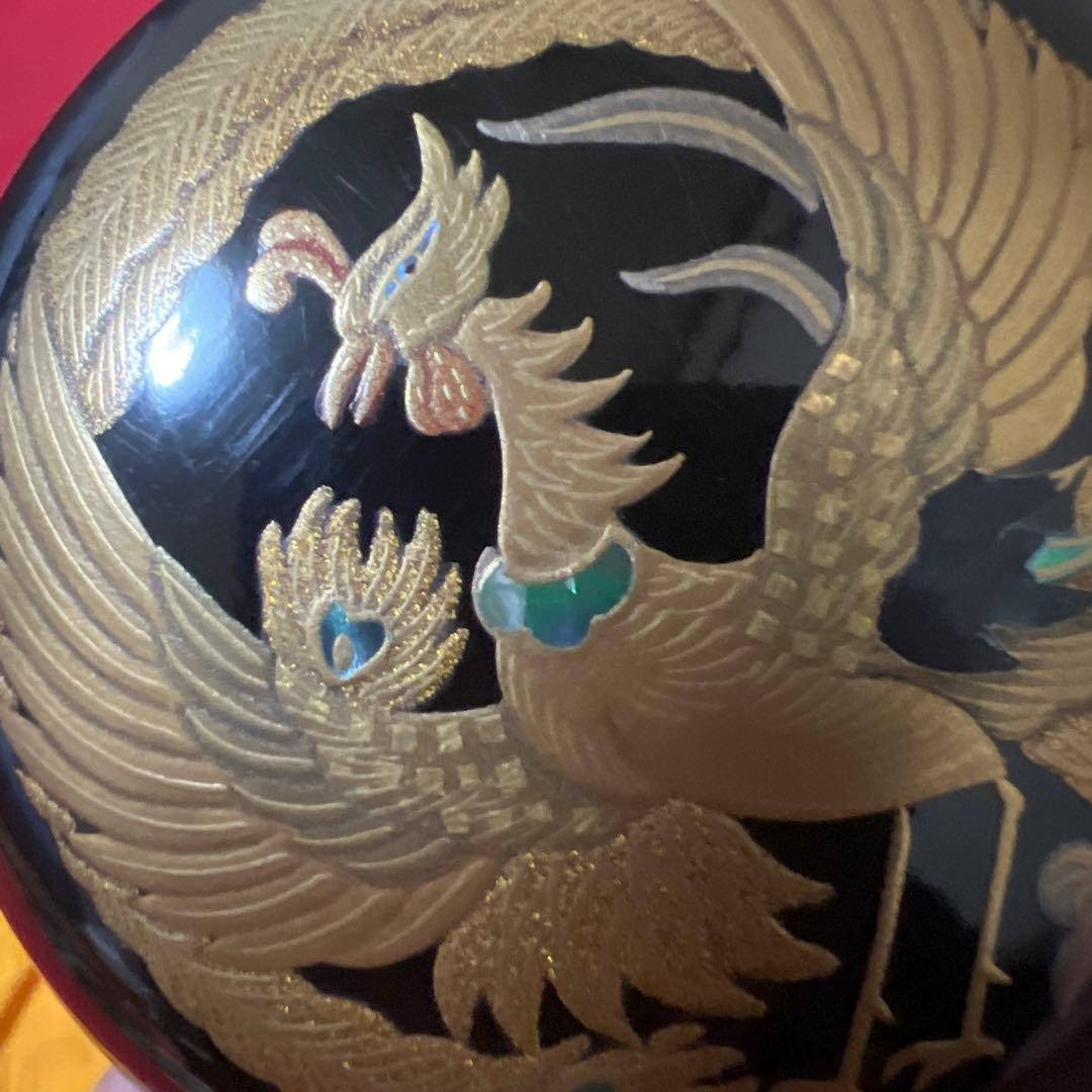 茶道具　明治時代古美術　鳳凰高蒔絵香合　時代箱