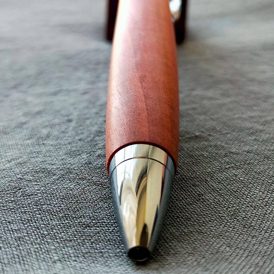 ピンクアイボリー ハンドメイド 木軸ボールペン G2 天然木 シルバー