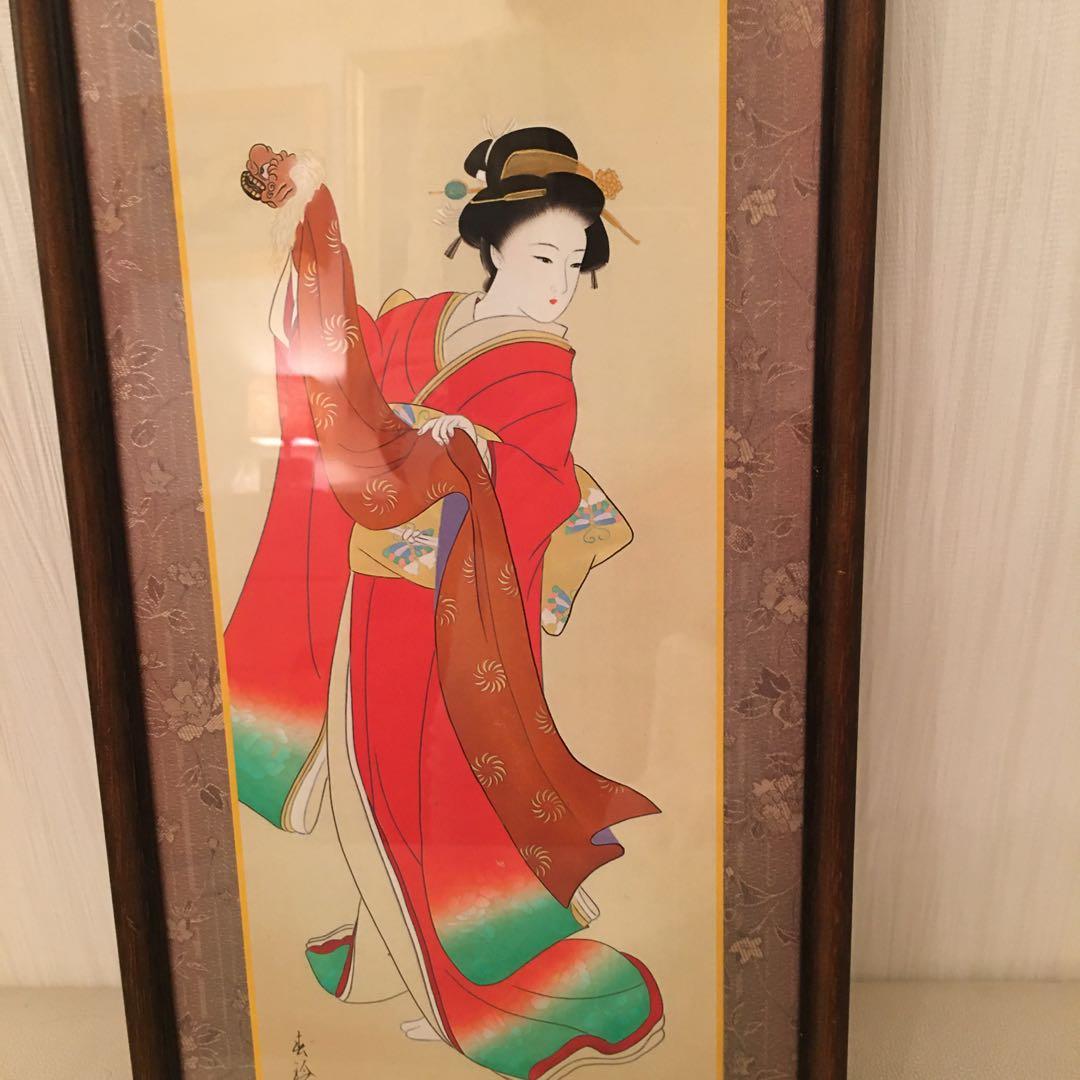 年賀の舞　小西春玲　版画