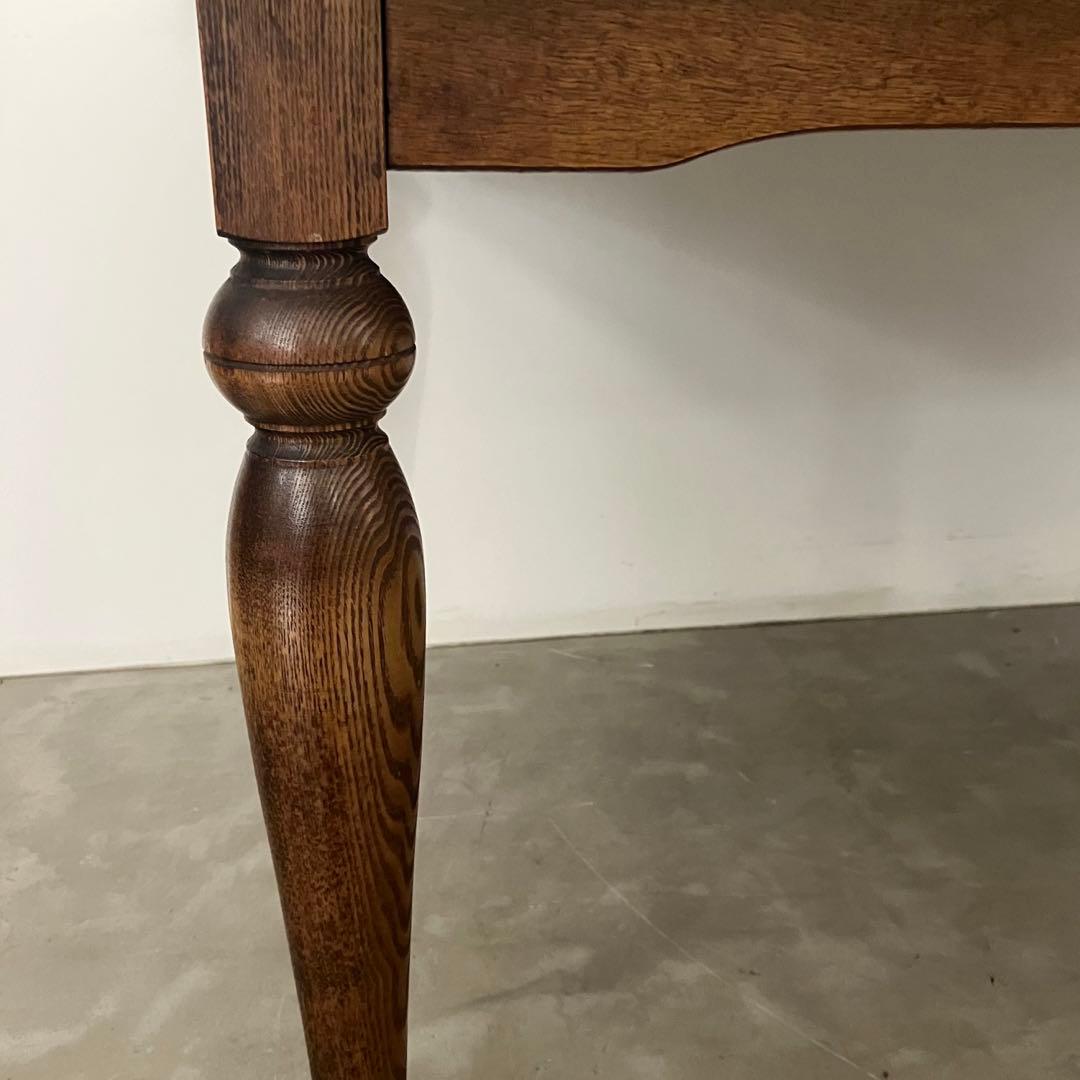 レトロ　アンティーク　古家具　キツツキ　カリモク　太平　猫足　ろくろ脚　ろくろ足