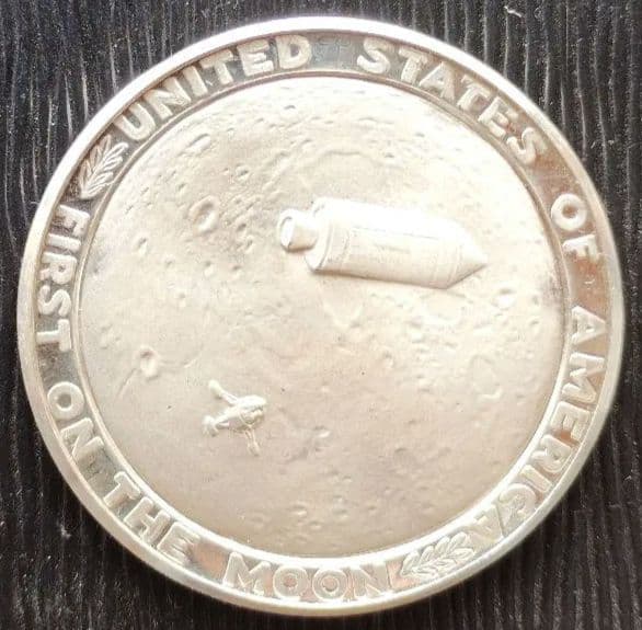 Apollo11純銀 メダル コイン 貨幣 銀製 発行記念 公式記念 銀盃 銀杯