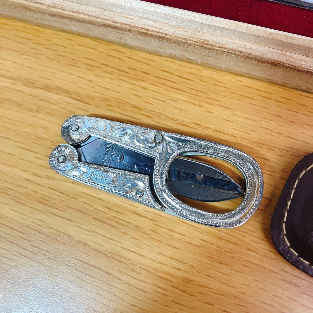 銀製】ペーパーナイフ ハサミセット シルバー