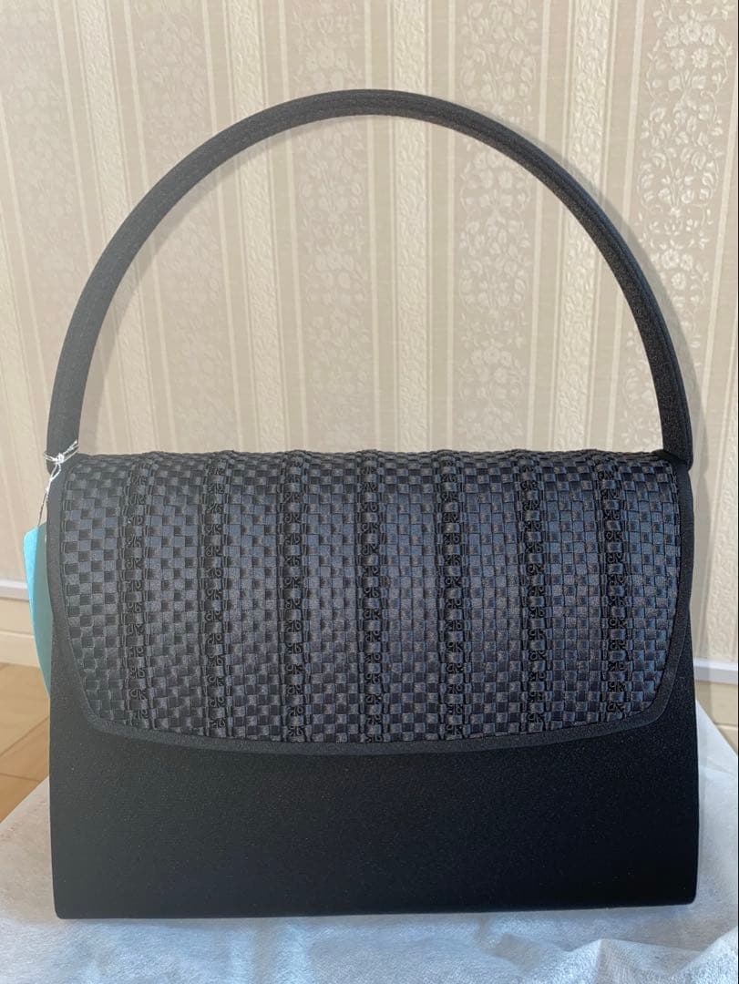 フォーマルバッグ 黒 西陣織 岩佐 日本製 布製 上質 伝統技法 慶弔両用