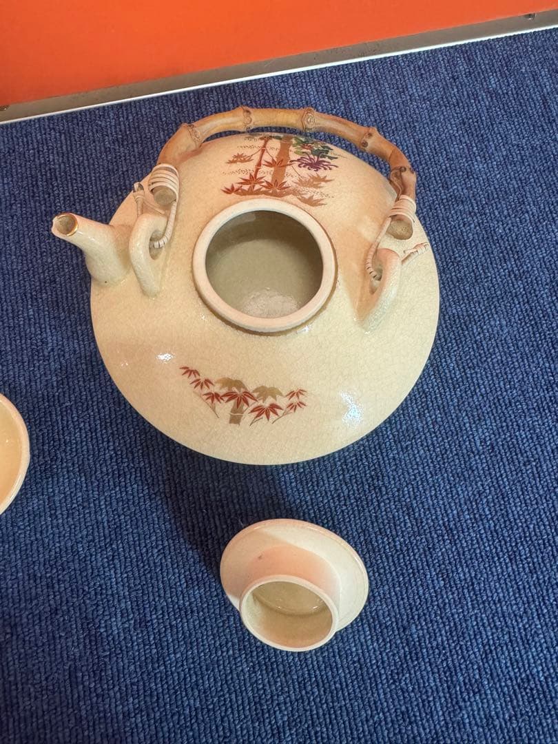 1977 薩摩焼 茶器セット 急須1客 湯呑3客