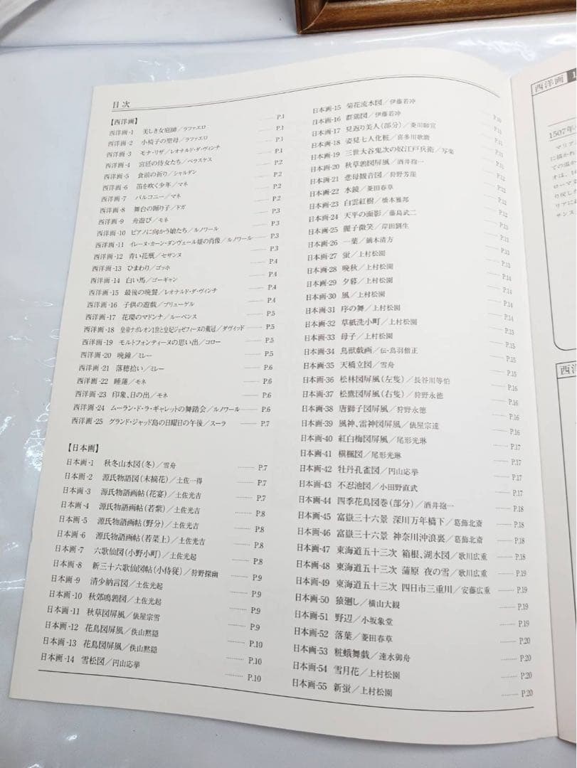 ビッテ式 家庭名画美術館　額付　74枚　日本画　西洋画　絵　きせかえ絵画　説明書