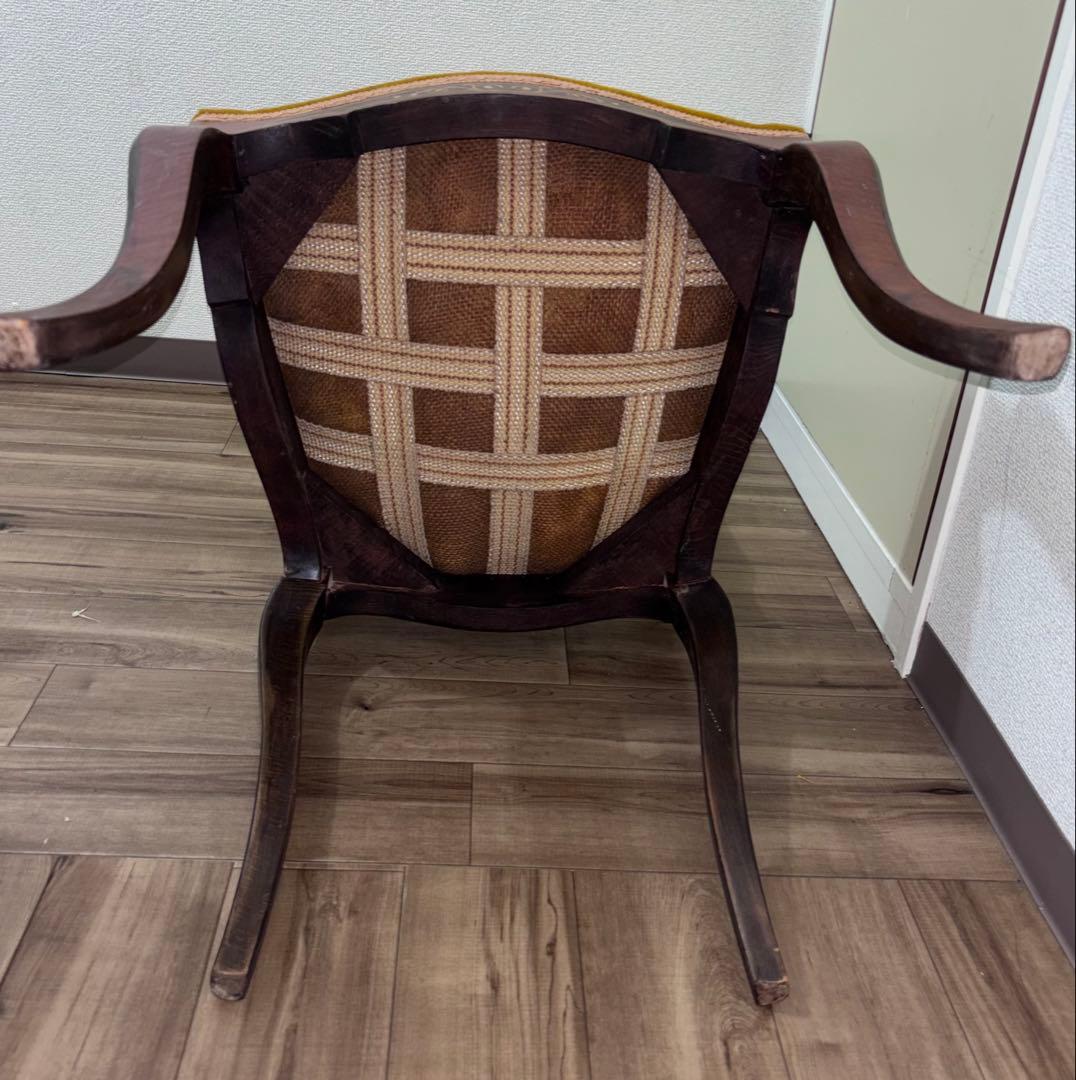 イタリア製 象嵌細工 ダイニングチェア 猫脚 アンティーク 椅子 イス