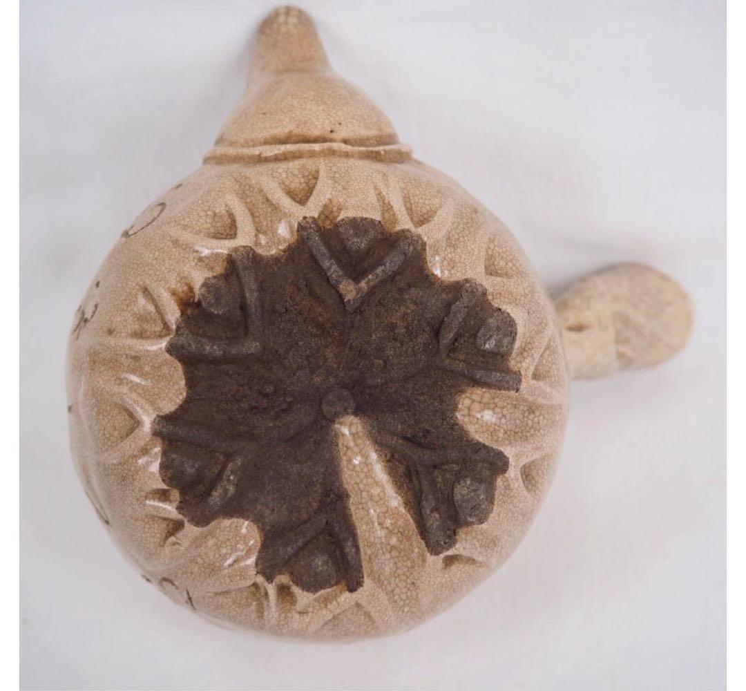 送料無料 江戸後期　尼僧【大田垣蓮月】自作 詩詠彫 手捏煎茶器6点　名品茶道具