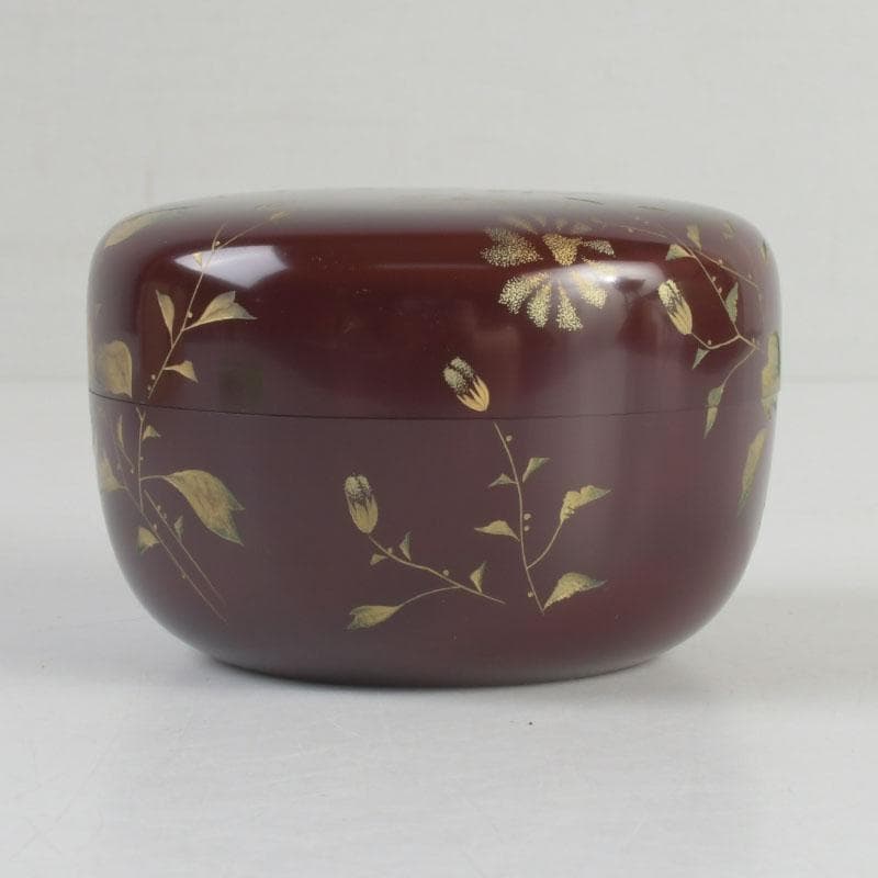 茶道具 輪島塗 大角博明作 沈金 花草蒔絵 平棗 共箱 V 9239 - メルカリ