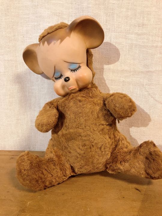 ニッカーボッカー社 泣きべそベア アンティーク ラバーフェイス ぬいぐるみ