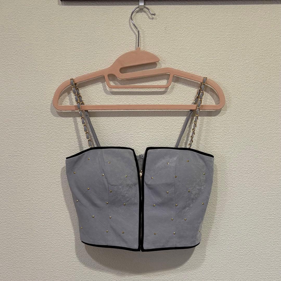 ローブドフルール　グレー タイトフィット ドレス