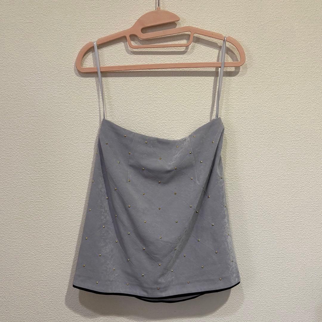 ローブドフルール　グレー タイトフィット ドレス