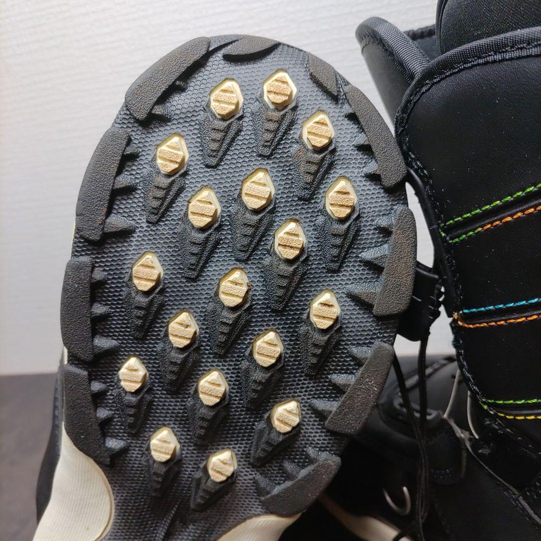 美品　スノーボードブーツ 26.5cm ROUZE ブラック/レインボーライン