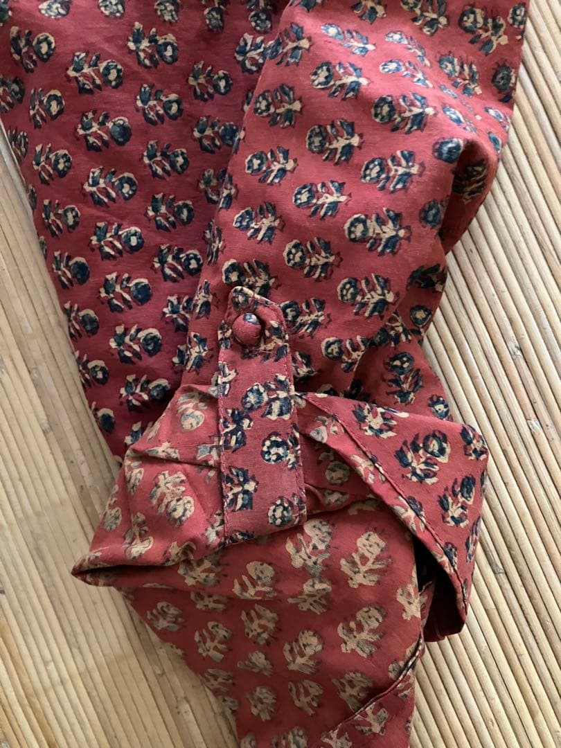 calico インド　アジュラックロンパンツ　M 赤