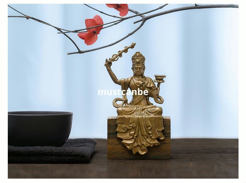 仏教美術 仏像 文殊菩薩仏像 銅製品 銅器 工芸品 置物