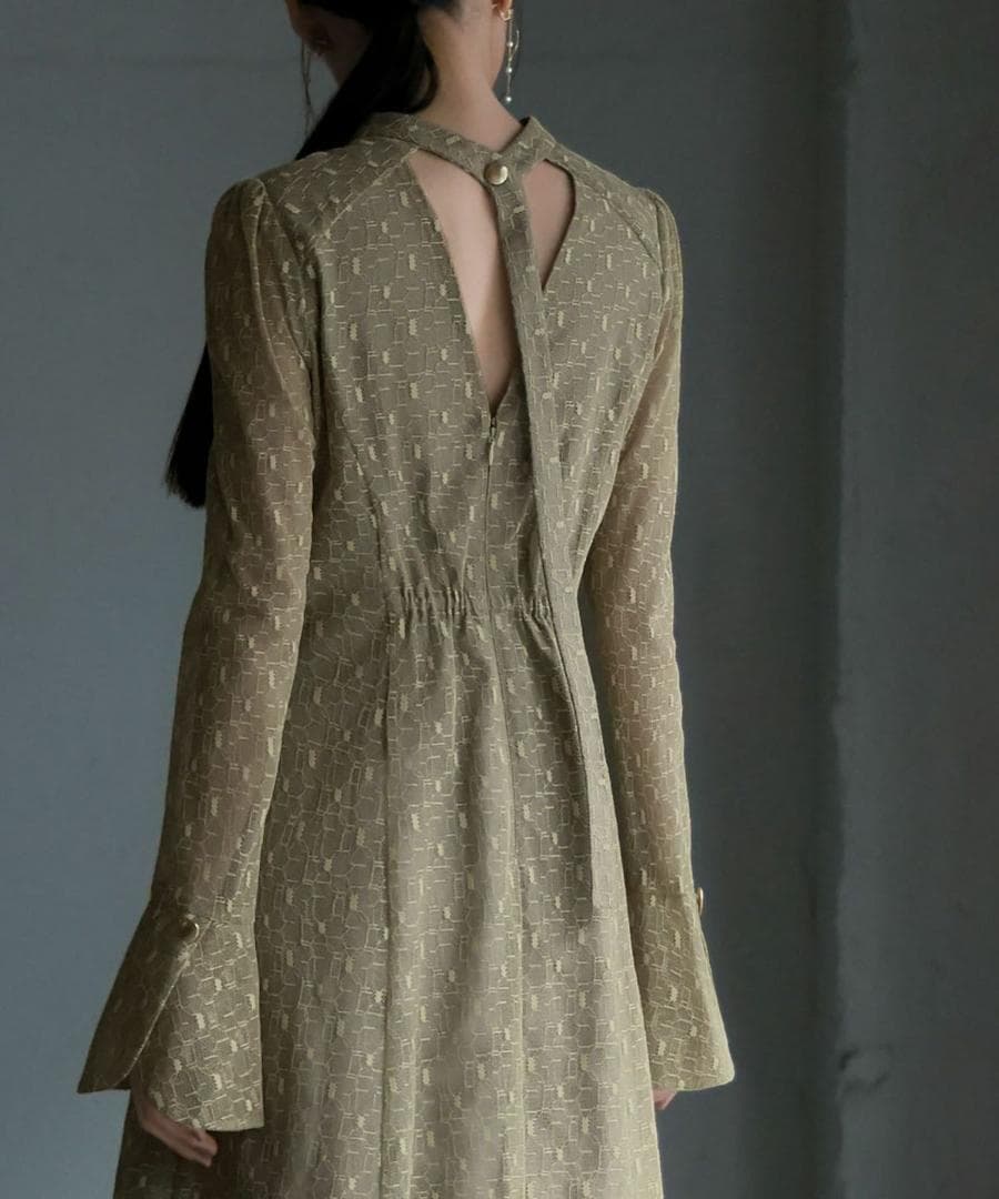 美品 ANDRESD アンドレスド バックオープンジオメトリック L 大きい