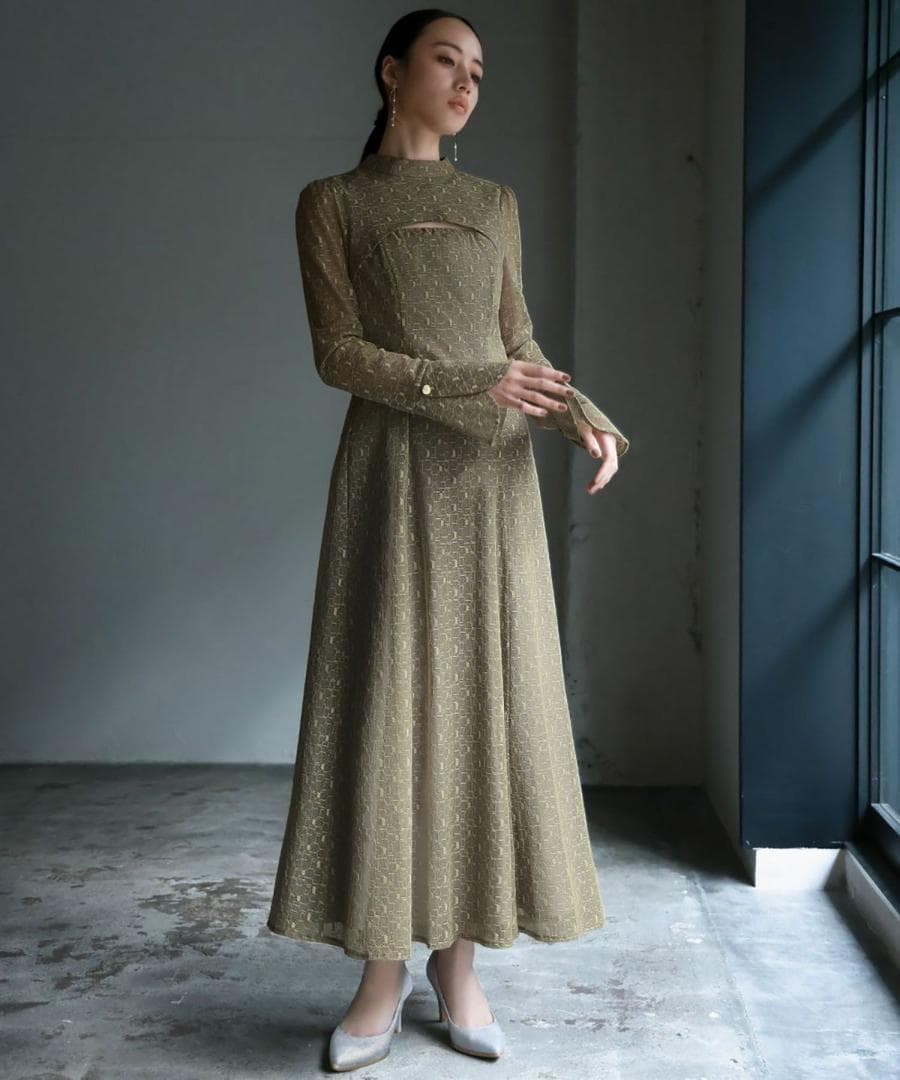 美品 ANDRESD アンドレスド バックオープンジオメトリック L 大きい