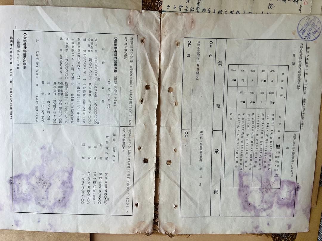 見本札 満洲中央銀行 連番札 封筒 小切手 大量 まとめ 整理品