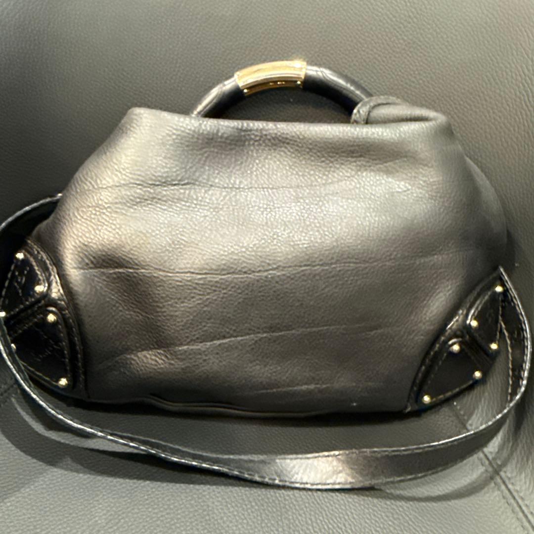 GUCCIバンブーインディタッセル 2WAY ショルダーバッグ ブラック