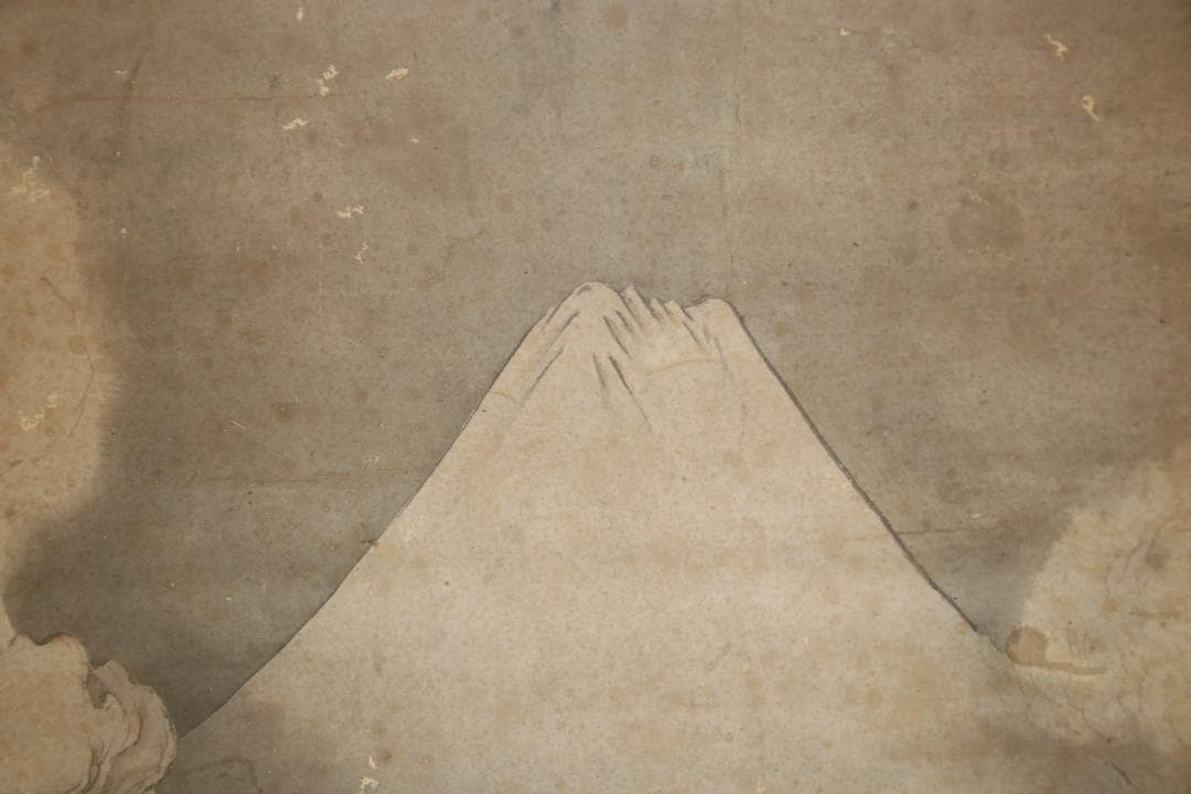 関蓑洲筆富士越龍之図（江戸時代末～明治時代初）