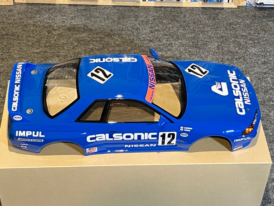 タミヤ ラジコン 日産スカイラインGT-R 塗装済 スペアボディ R32 ブルー
