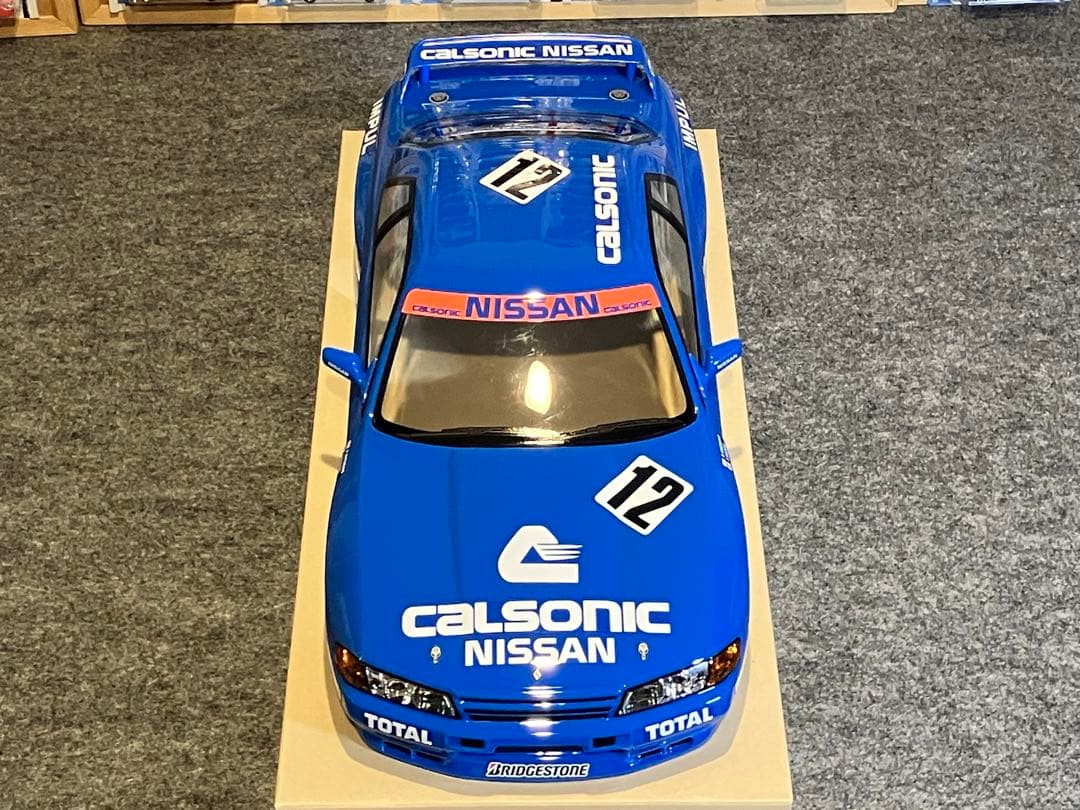 タミヤ ラジコン 日産スカイラインGT-R 塗装済 スペアボディ R32 ブルー