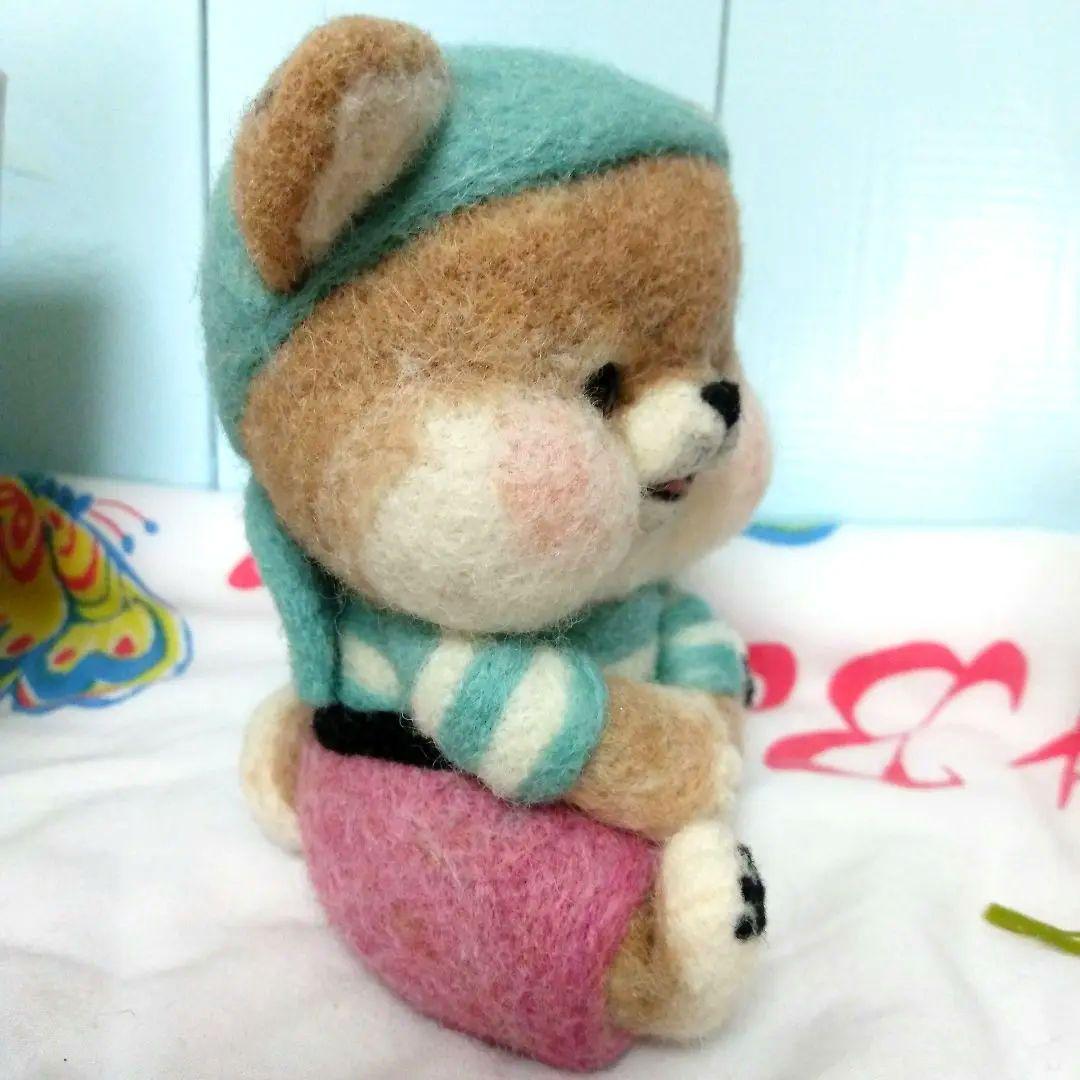 羊毛フェルト 作家さま ハロウィーン ぬいぐるみ アートドール 豆柴