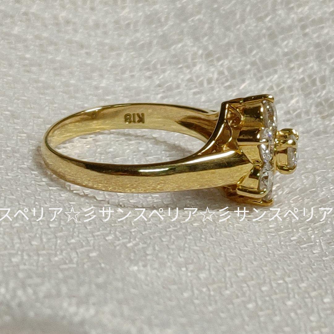 K18 ダイヤモンド1.04ctのフラワーリング