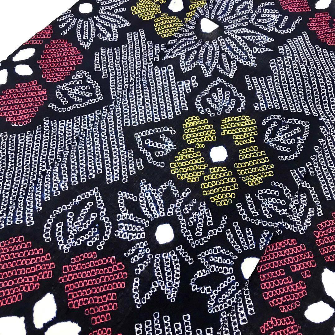 浴衣 有松鳴海本絞り 花柄模様 KK-1665