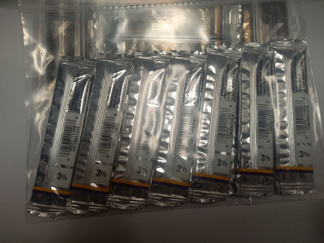 バンドレン　銀箱　Bクラリネットリード 3½ 20枚