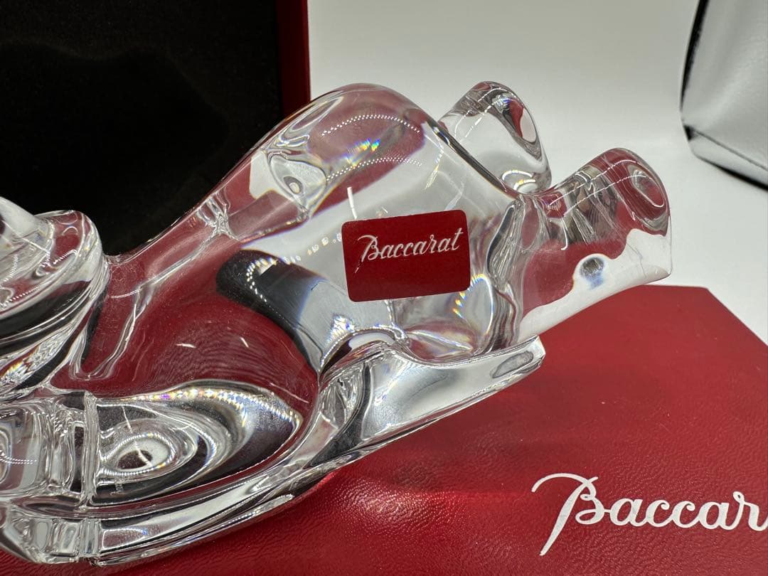 バカラ フィギュリン ベア クマ そり滑り オブジェ 置物 クリスマス