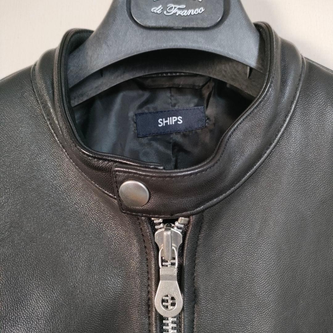美品】SHIPS シップス 本革ラムレザージャケット シングル黒L - メルカリ
