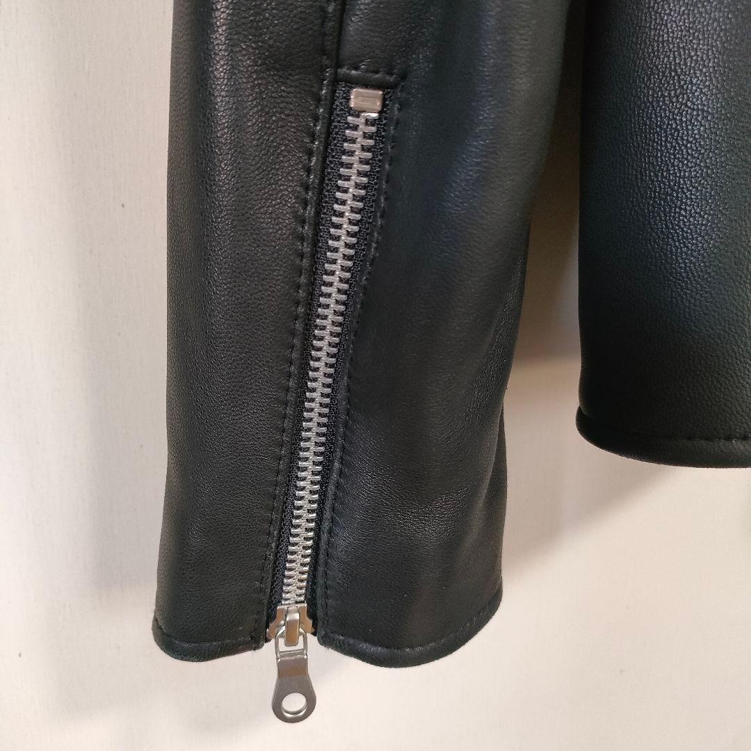 美品】SHIPS シップス 本革ラムレザージャケット シングル黒L - メルカリ