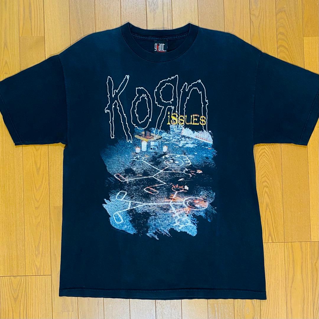 90s ビンテージ KORN Tシャツ Giantタグ XL 黒