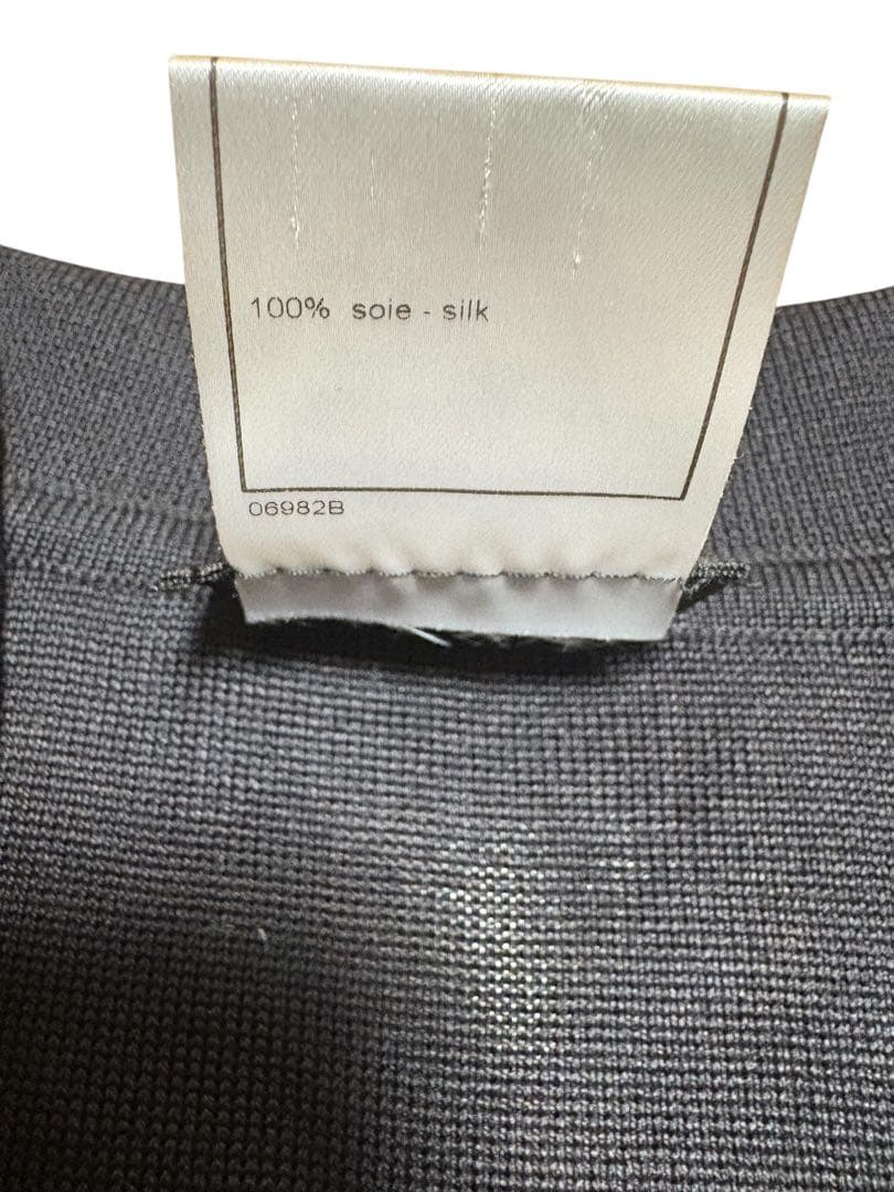 CHANEL シャネル 98P ノースリーブシャシルク100% ココマーク
