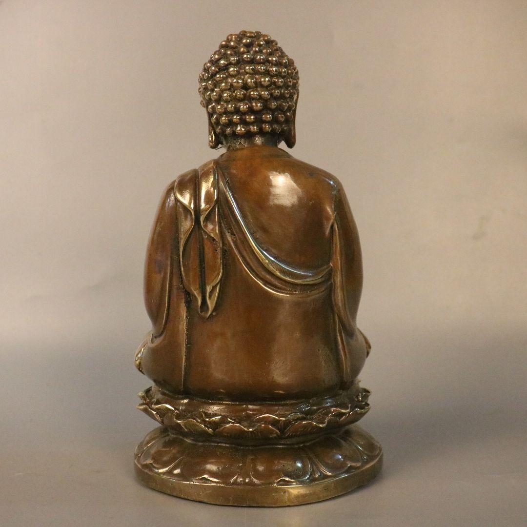 釈迦牟尼仏 銅製 仏像 彫刻 置物 開運 風水