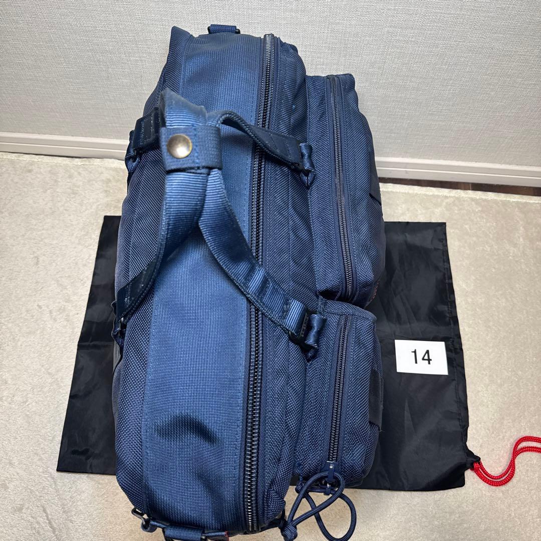 14 極美品　ブリーフィング　ビジネスバッグ　3way ブルー　ネイビー
