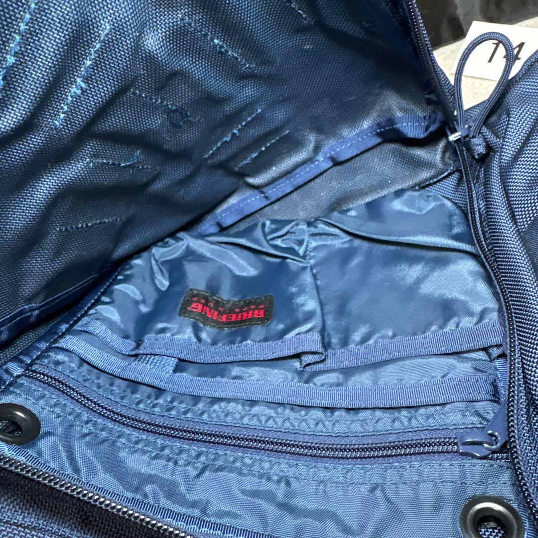 14 極美品　ブリーフィング　ビジネスバッグ　3way ブルー　ネイビー