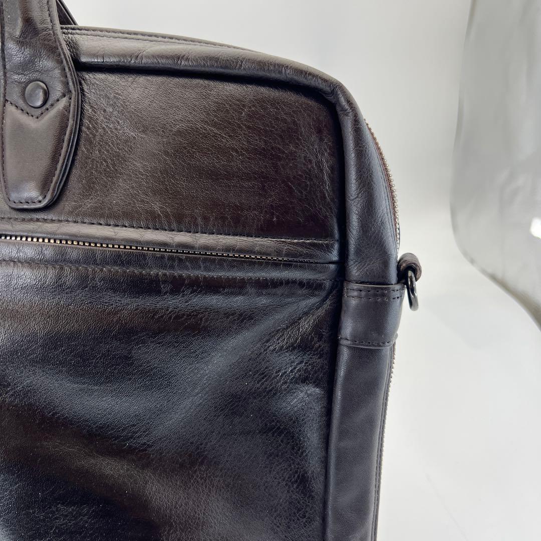 PORTER 吉田カバン レザーブリーフケース 茶 ブラウン A4可 旧ロゴ