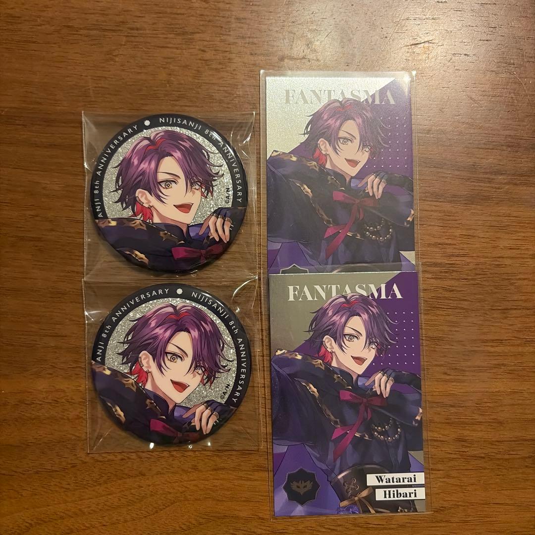 にじさんじ 8周年 渡会雲雀 グリッター缶バッジ メタルカード - メルカリ