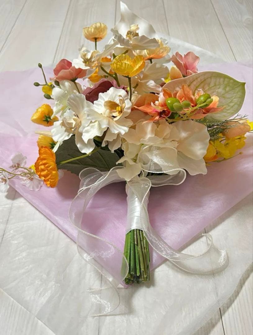 とうふ:ウェディングブーケ　アーティフィシャルフラワー