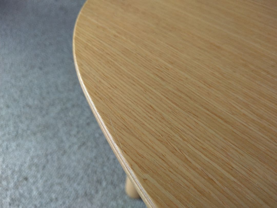 美品】MUJI/無印良品 オーク材こたつ/ラウンド正方形/22年製座卓テーブル