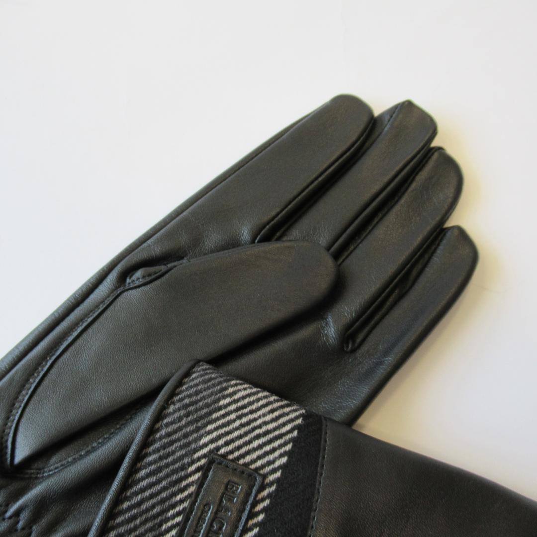 UGG メンズ レザー クラムシェル ロゴ グローブ タッチスクリーン対応