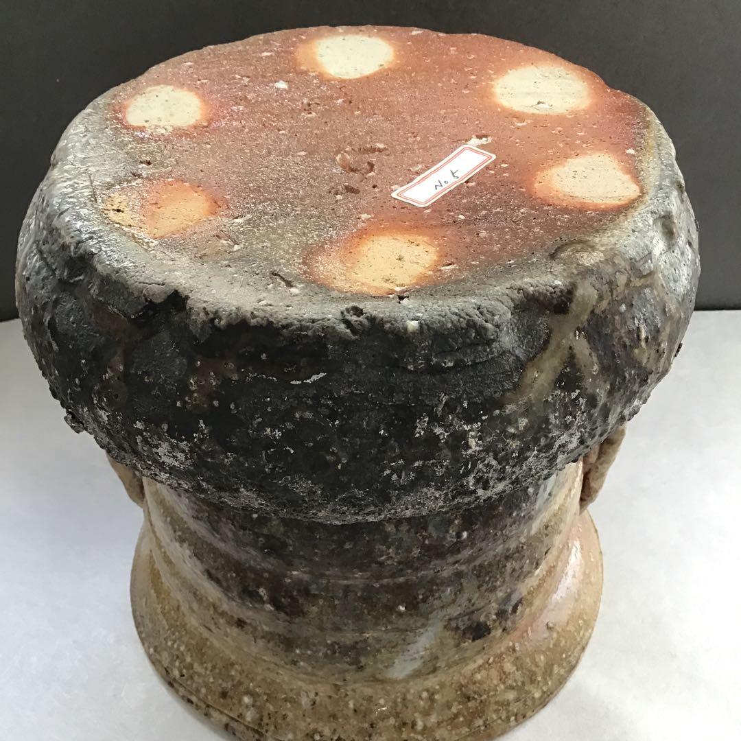 茶道具 水指 信楽耳付水指 四代高橋楽斎作 栞 共