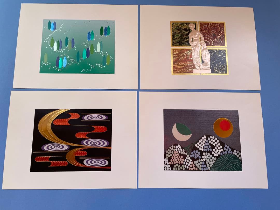 箔押し　カレンダー　12ヶ月　絵柄　48点