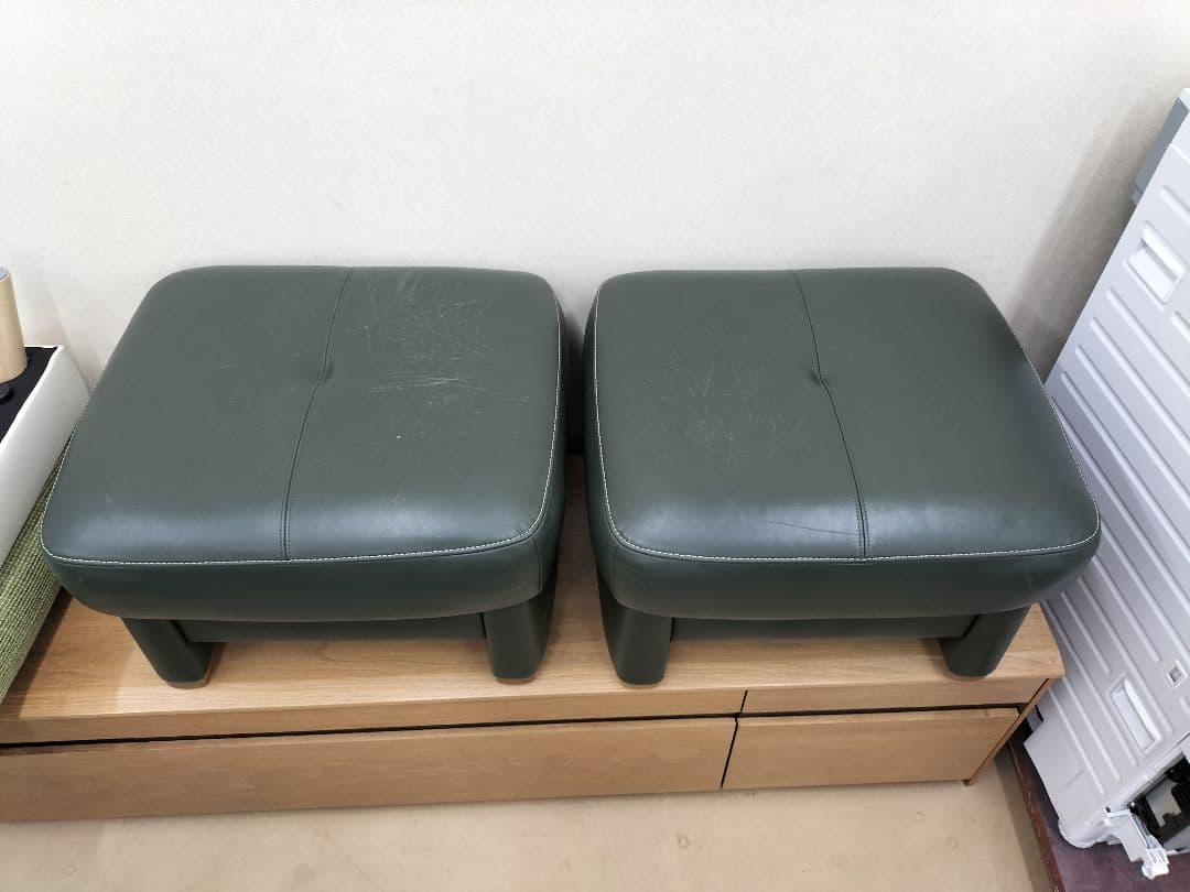 グリーンオットマン 2個セット KARIMOKU